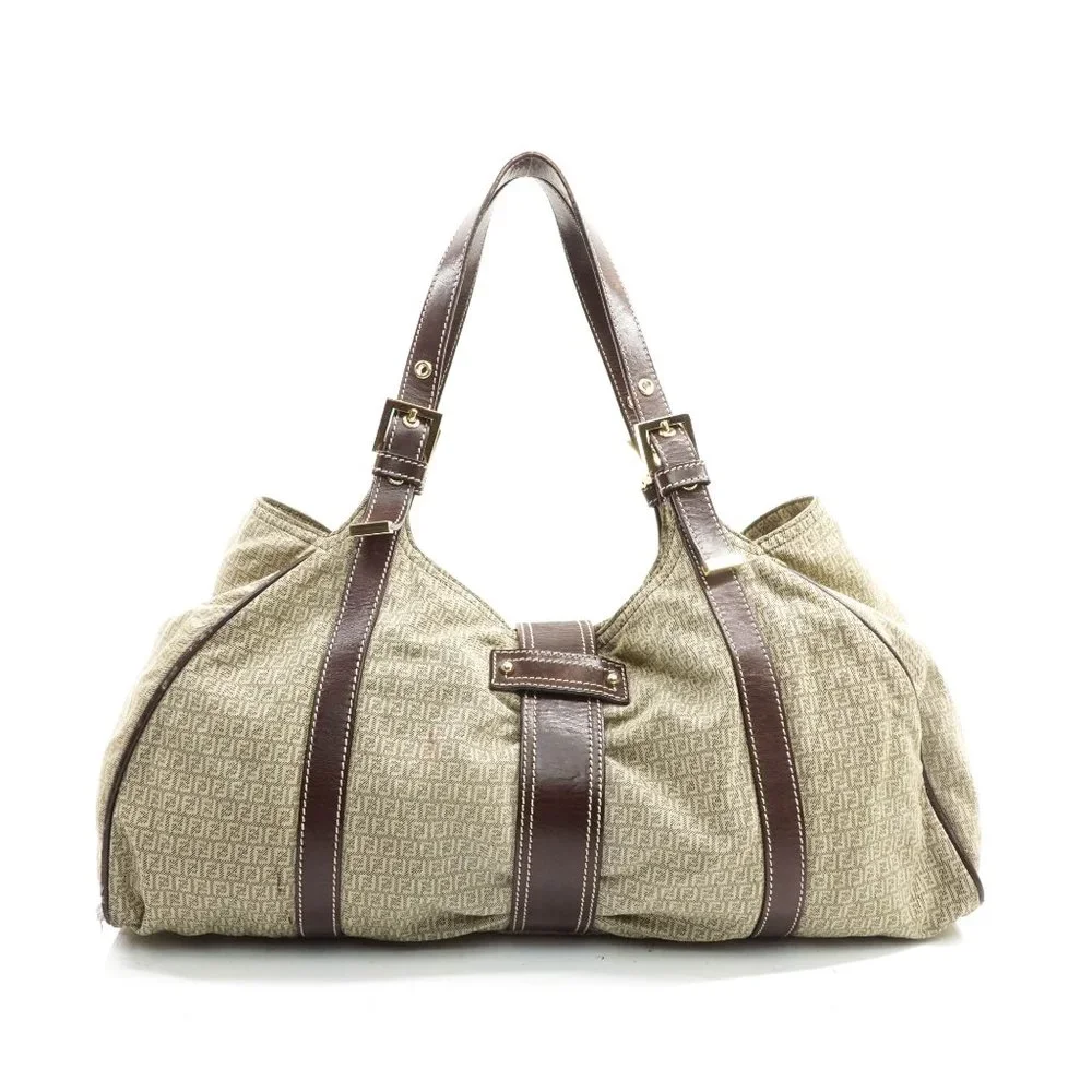 Auth Fendi Tote Bag Brown Canvas #19333F10 - Picture 3 of 11